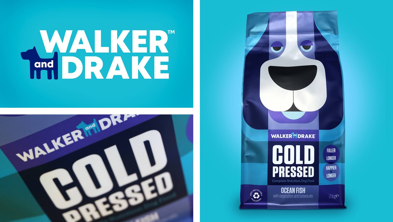 Walker & Drake Cold Pressed Dog Food包装设计