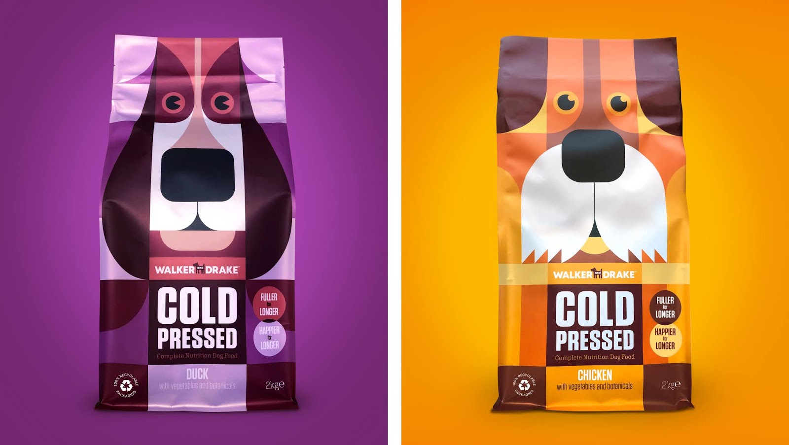 Walker & Drake Cold Pressed Dog Food包装设计