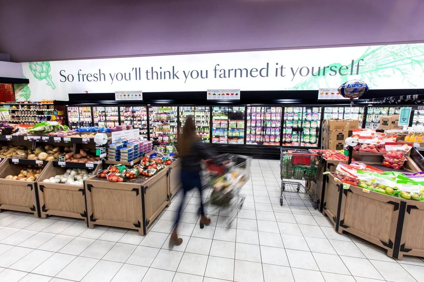 Indoor photo of shoprite grocery and frozen aisles