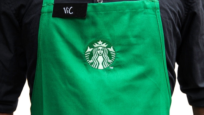 Starbucks apron with new logo