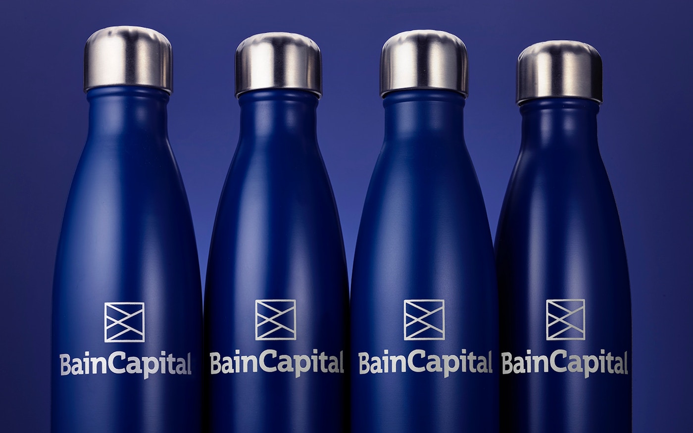 Bain Capital branded water bottles