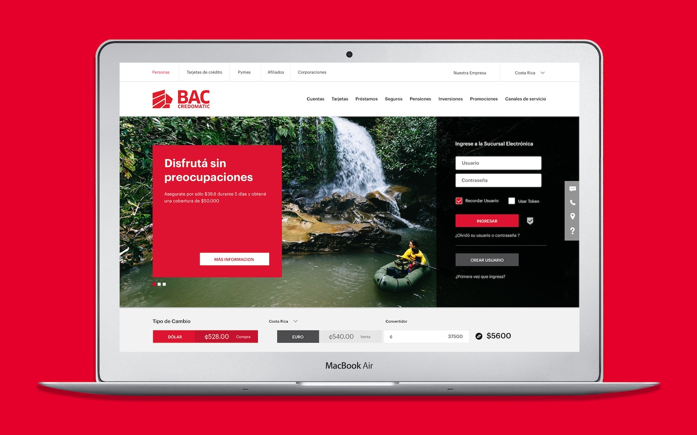 BAC Credomatic website design