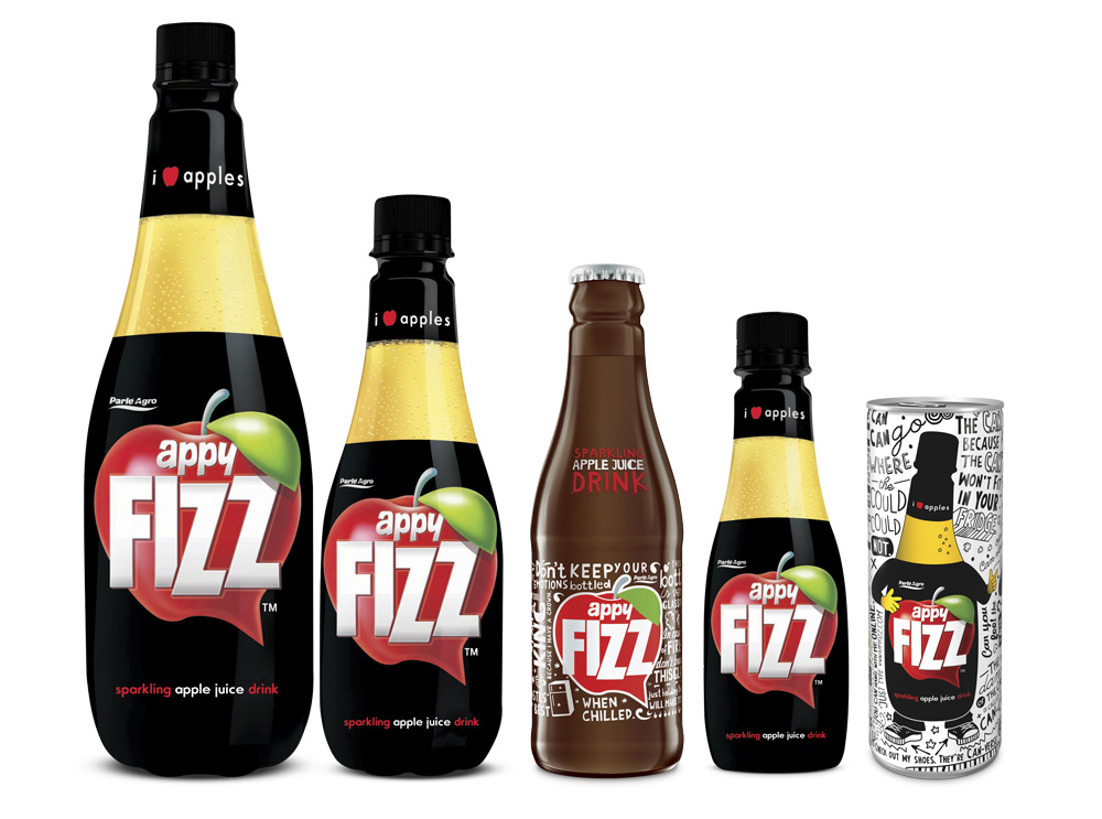 New Packaging and Brand Campaign for Appy Fizz by Sagmeister & Walsh