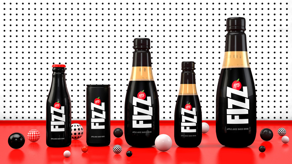 New Packaging and Brand Campaign for Appy Fizz by Sagmeister & Walsh