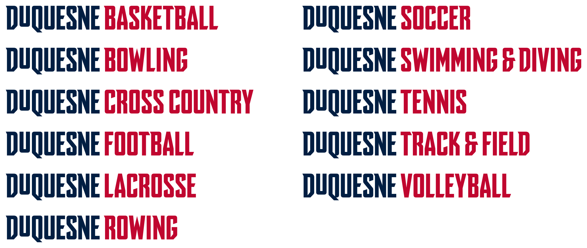 New Logo and Identity for Duquesne University Athletics by ChangeUp