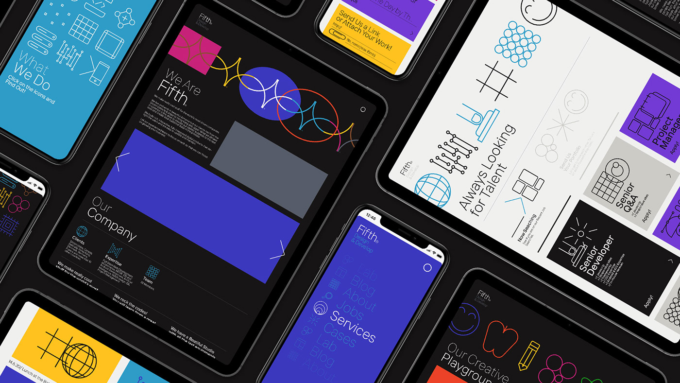 Fifth设计和软件开发公司品牌VI设计