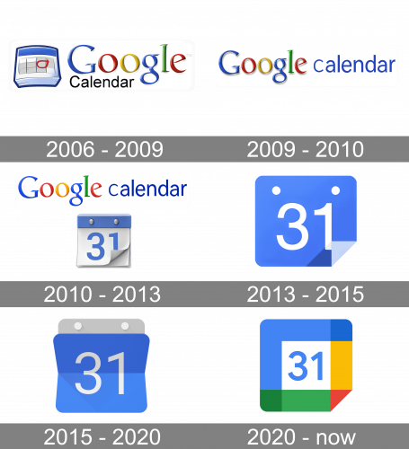 Google Calendar Logo history